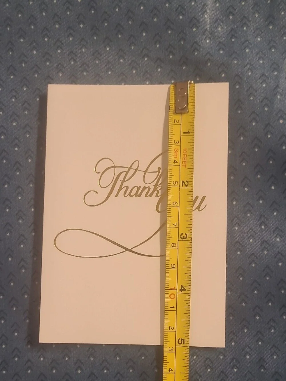 Elegant White Thank You Cards with Gold Script